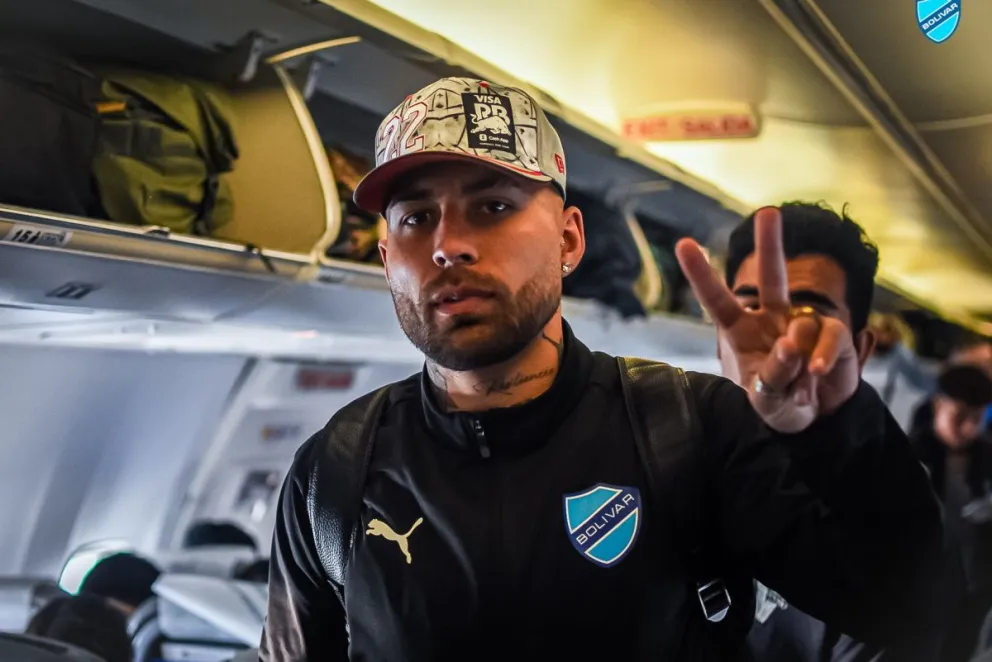 Batallini en un anterior viaje con la Academia. Foto: Club Bolívar.