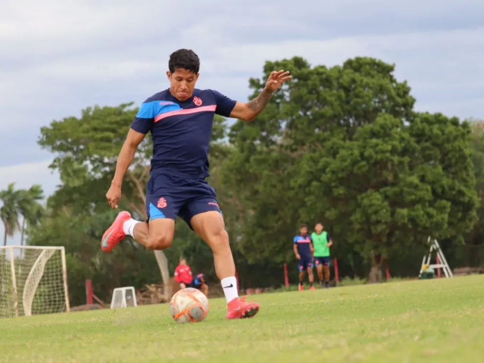 Gustavo Peredo, en un entrenamiento del club Guabirá. Foto: CG