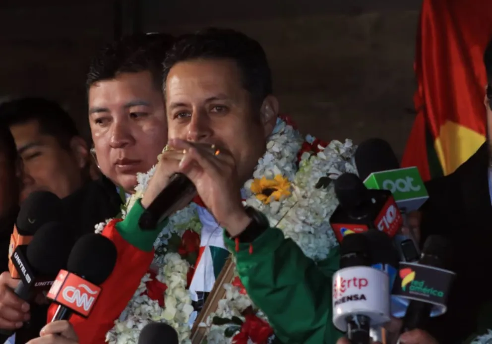 Edman Lara, el lunes, en La Paz. Fuente: APG