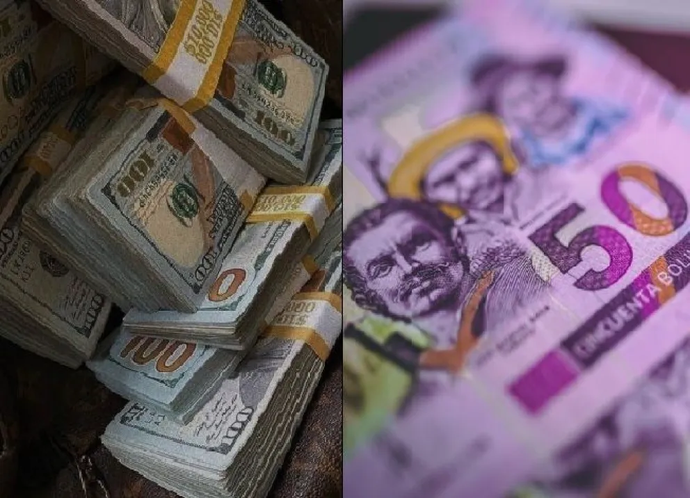 Dólares y bolivianos. Foto: Composición 