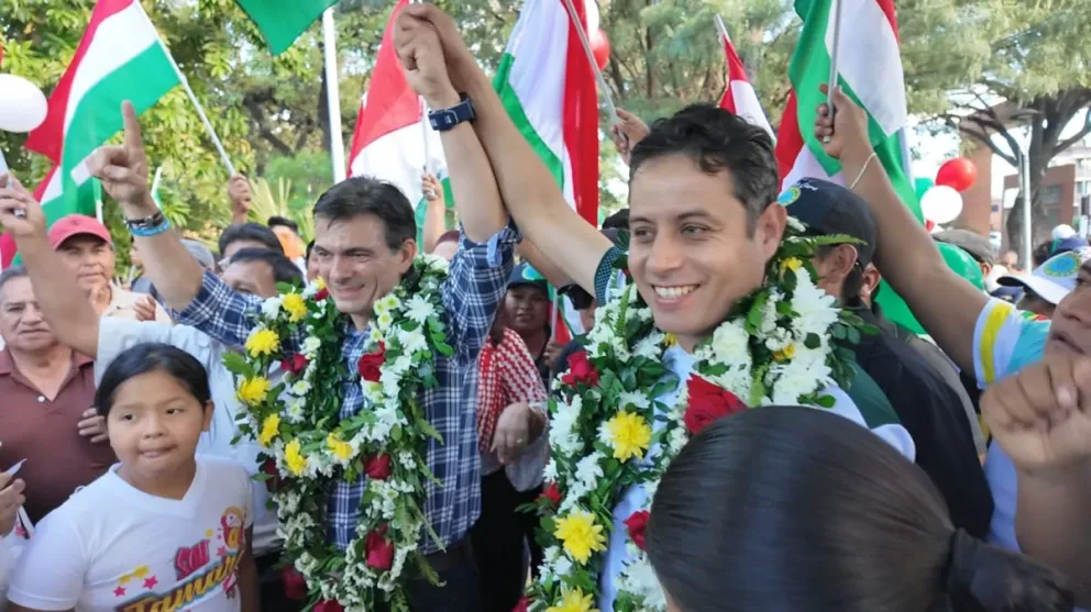 Rodrigo Paz y Edman Lara en campaña