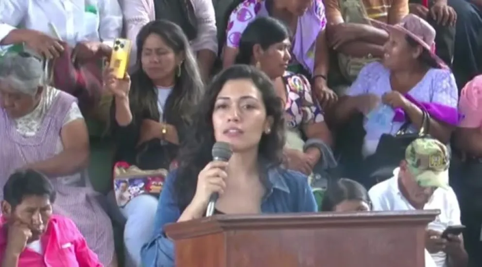 Salvatirerra durante su intervención en el Chapare