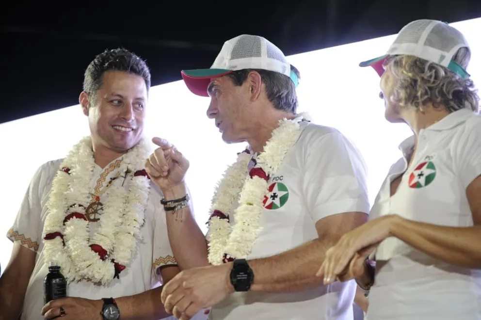 Edman Lara y Rodrigo Paz, los candidatos del PDC. Foto: APG