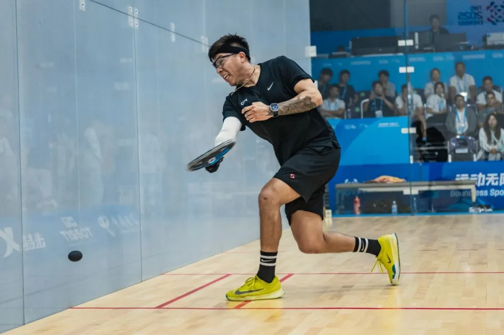 Moscoso, durante uno de sus partidos en China. Foto: Juegos Mundiales.