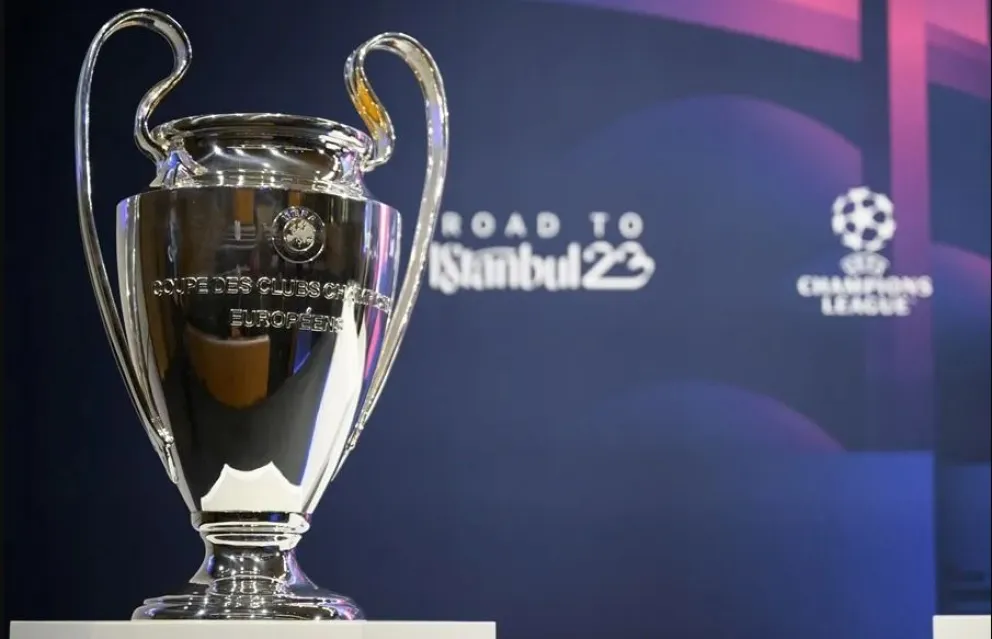 El trofeo de la Liga de Campeones. Foto: EFE.