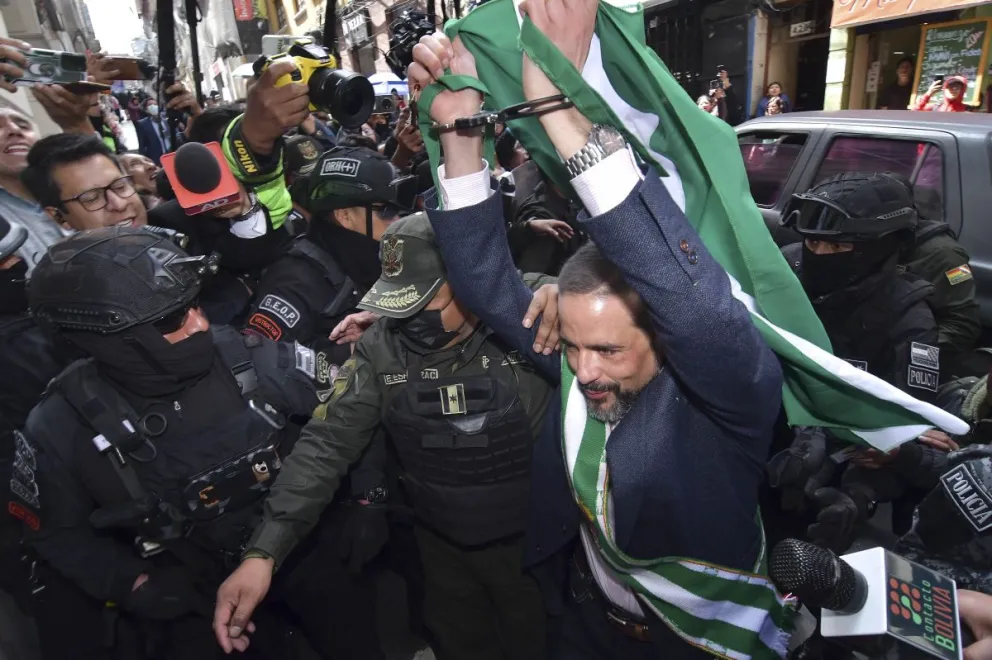 Camacho el lunes 25 de agosto, en una de sus audiencias. Foto: APG