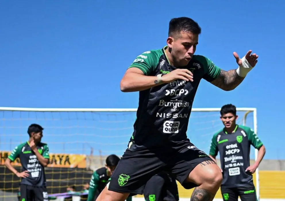 Henry Vaca en el primer día de entrenamiento de la Verde. Foto: FBF