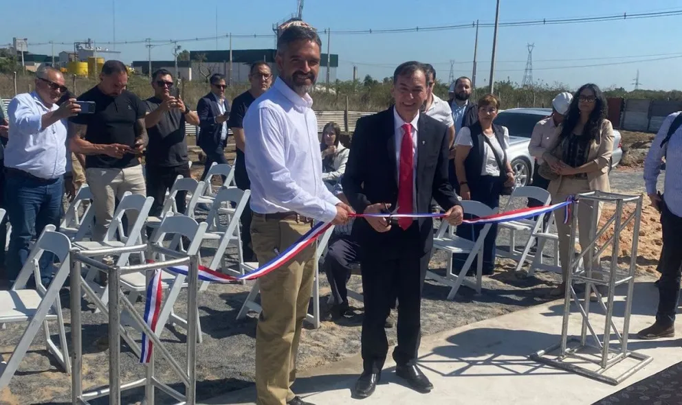 Iturralde durante la inauguración de la planta, este viernes. Cámara Boliviano Paraguaya.