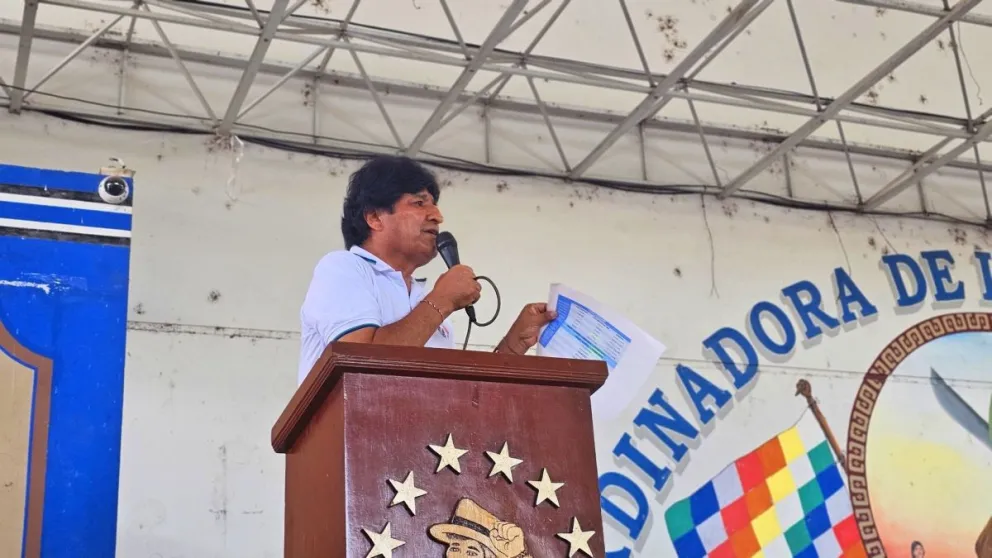 Evo Morales en un acto en el Trópico de Cochabamba. FOTO: Facebook de Evo Morales
