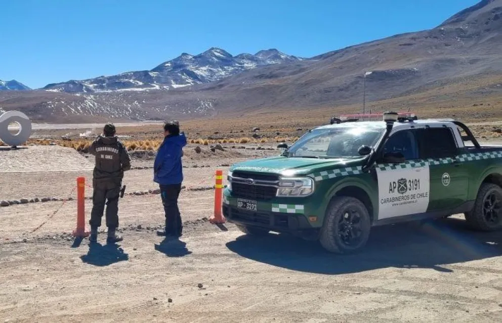 Carabineros en las frontera con Bolivia. FOTO: Iberoamérica Central de Noticias