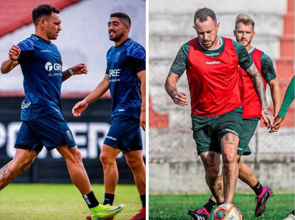 Cierre de entrenamientos de Blooming (foto de la izquierda) y de Oriente Petrolero.