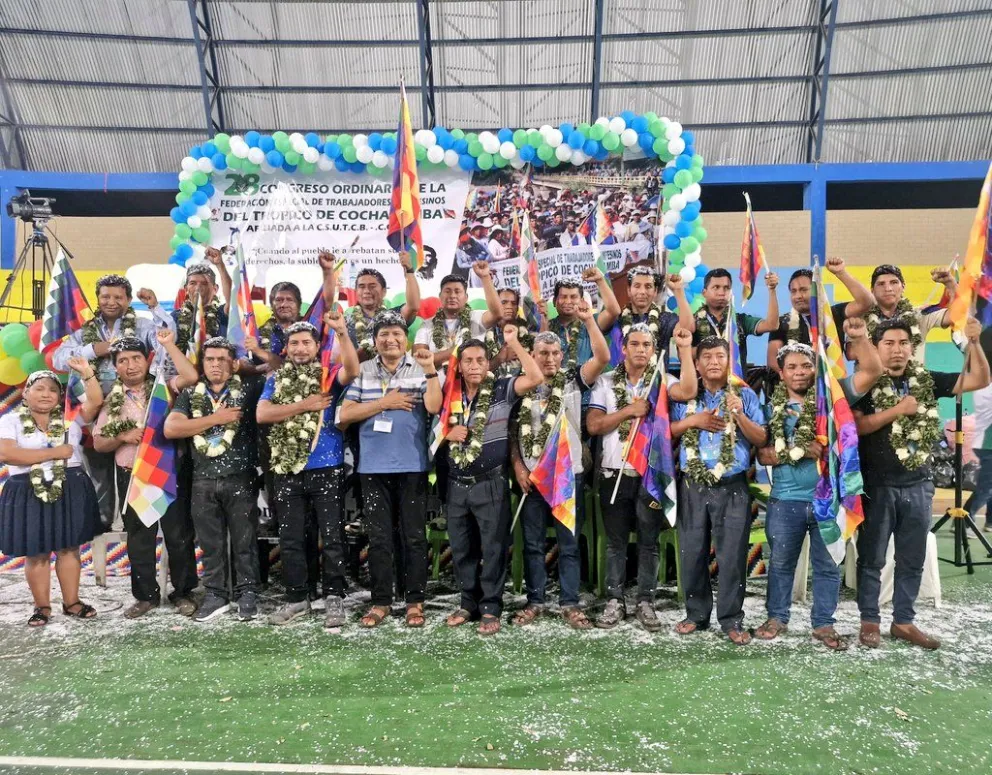 Evo Morales durante un evento con sus seguidores en el Chapare. Foto: @evoespueblo