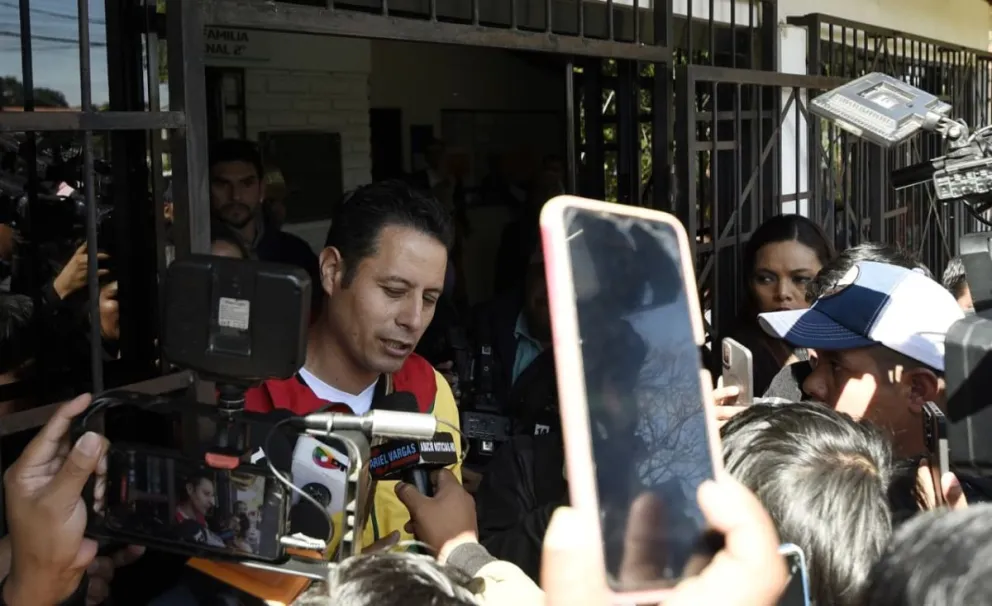 Edman Lara en La Guardia, cuando se presentó por un proceso en su contra. Foto: APG