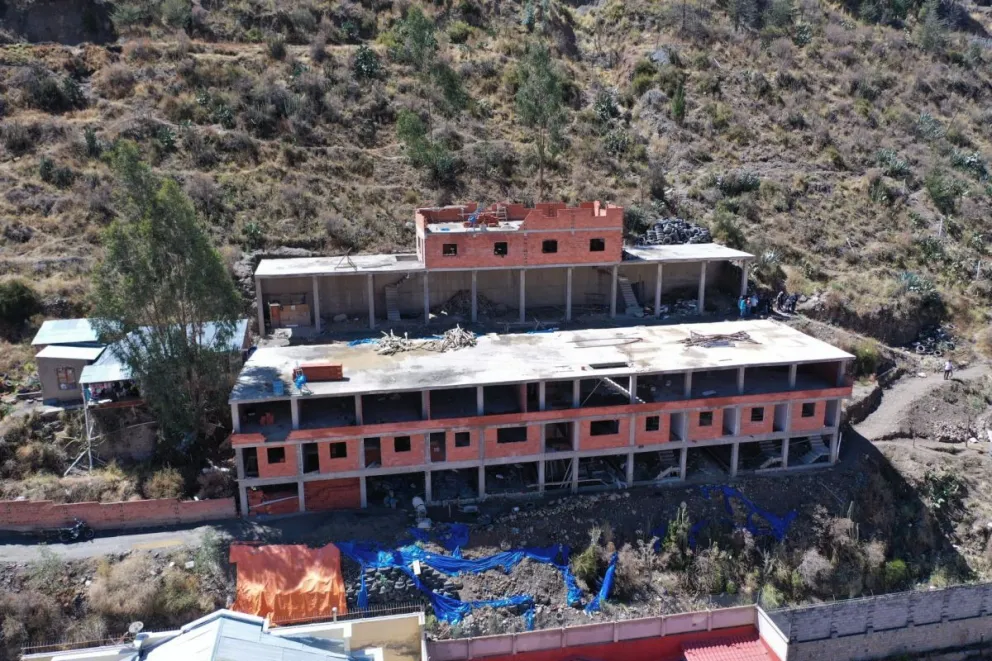 La construcción con permiso de Palca. FOTO: AMUN