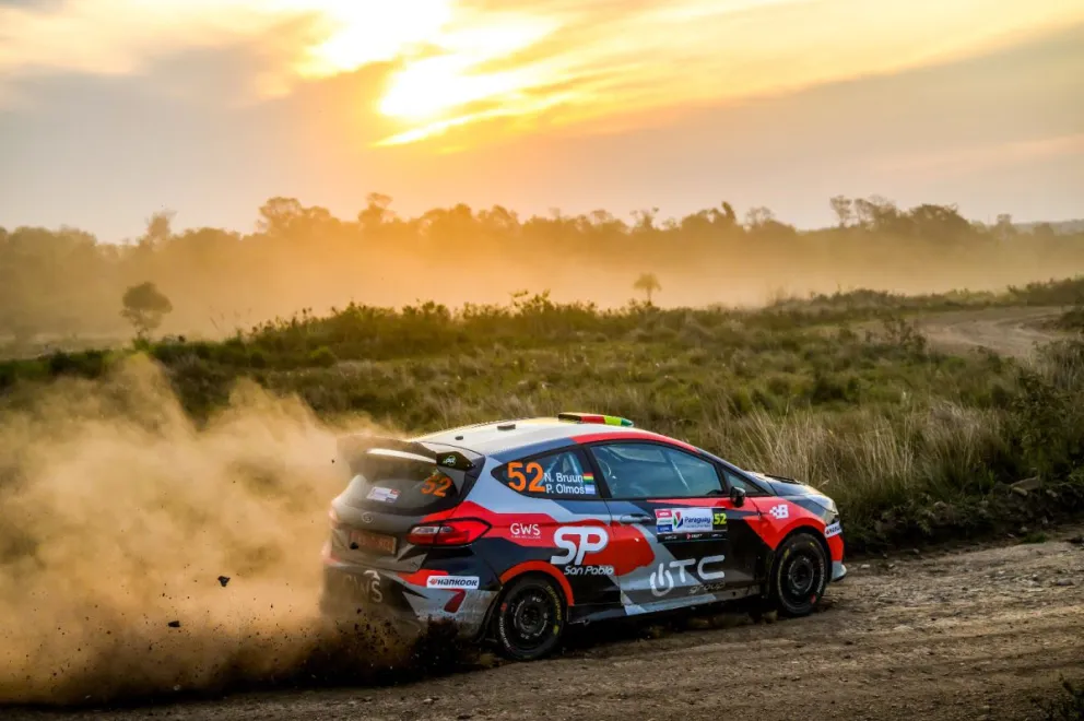 Bruun durante la última etapa del Rally de Paraguay. Foto: Prensa Bruun.