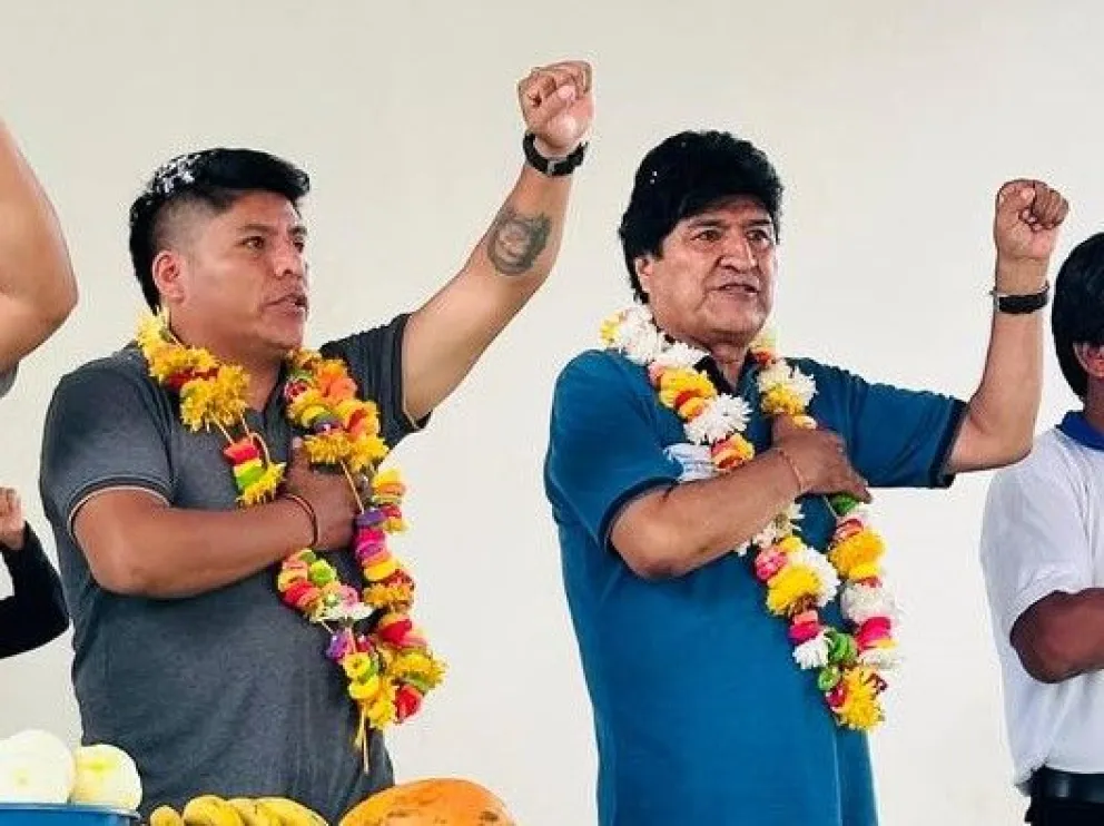 Leonardo Loza y Evo Morales, en una anterior actividad. Foto: RRSS de Loza 