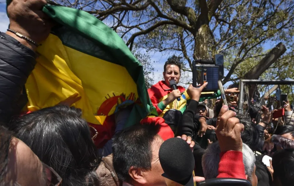 Edman Lara el 26 de agosto, cuando se presentó a la audiencia que fue suspendida. Foto: APG