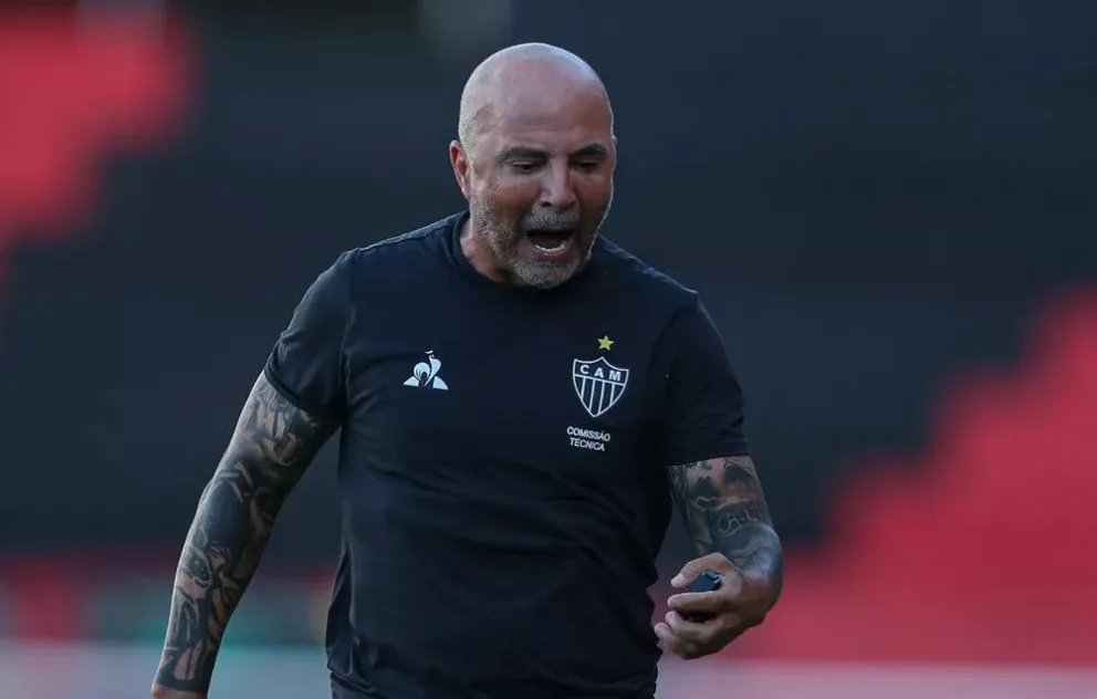 El argentino Jorge Sampaoli en su ciclo anterior como entrenador del Atlético Mineiro. Foto: Atlético-MG