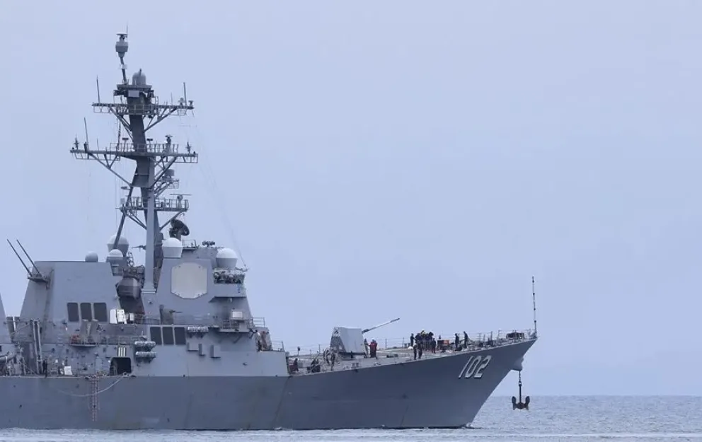 El buque destructor USS Sampson (DDG-102) de la Armada de EEUU, en una imagen de archivo. Foto: EFE