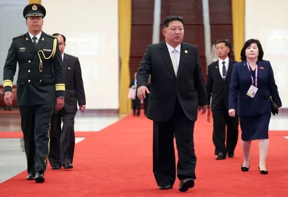 El líder norcoreano Kim Jong Un, en Pekín. Foto: EFE