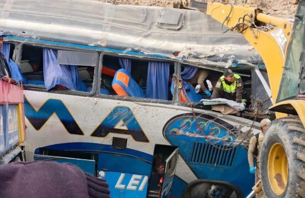 El bus accidentado. FOTO: ABI