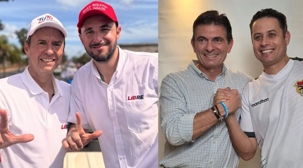 Los dos binomios que van a segunda vuelta. Foto: RRSS