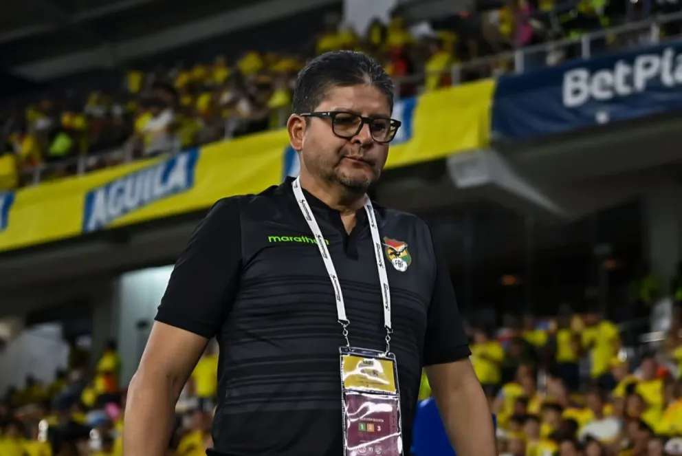 Villegas durante el partido en Colombia. Foto: FBF.
