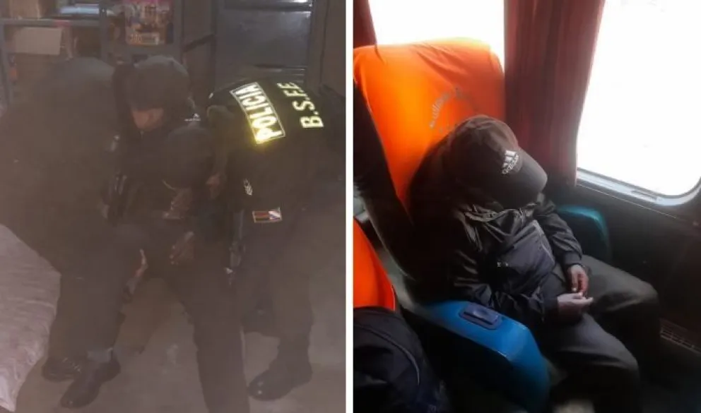 La víctima de dopaje en un bus. Fotos: AMUN