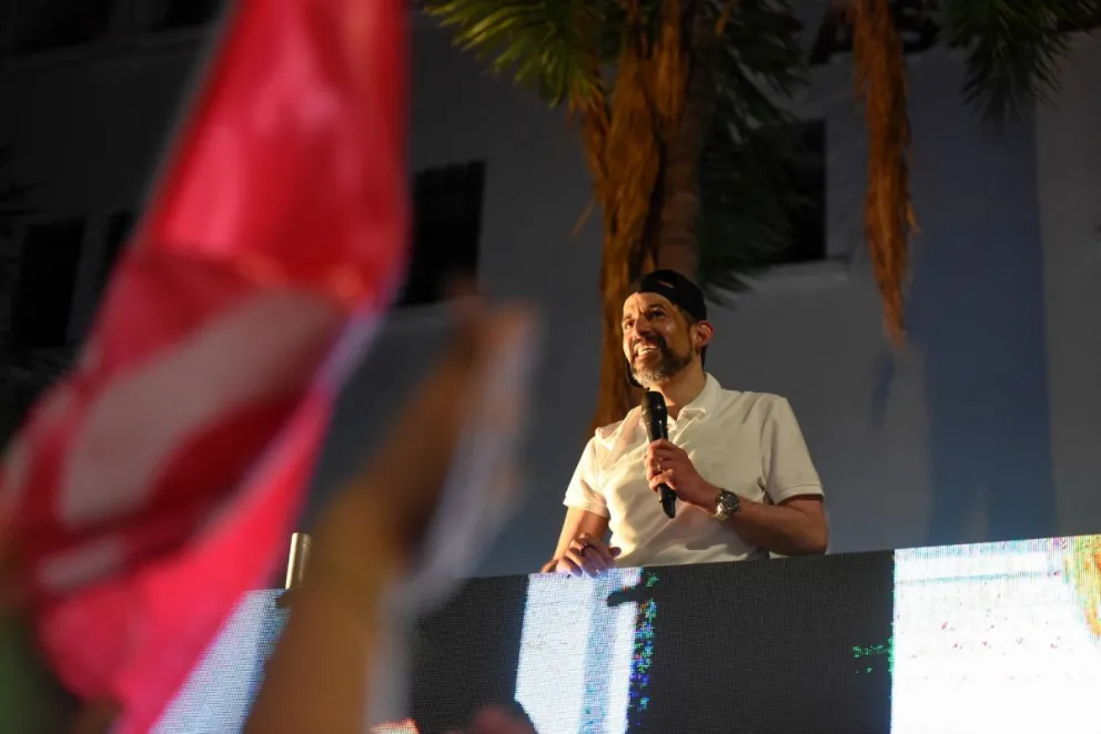 Camacho en Santa Cruz, luego de ser liberado el pasado 29 de agosto. Foto: APG 