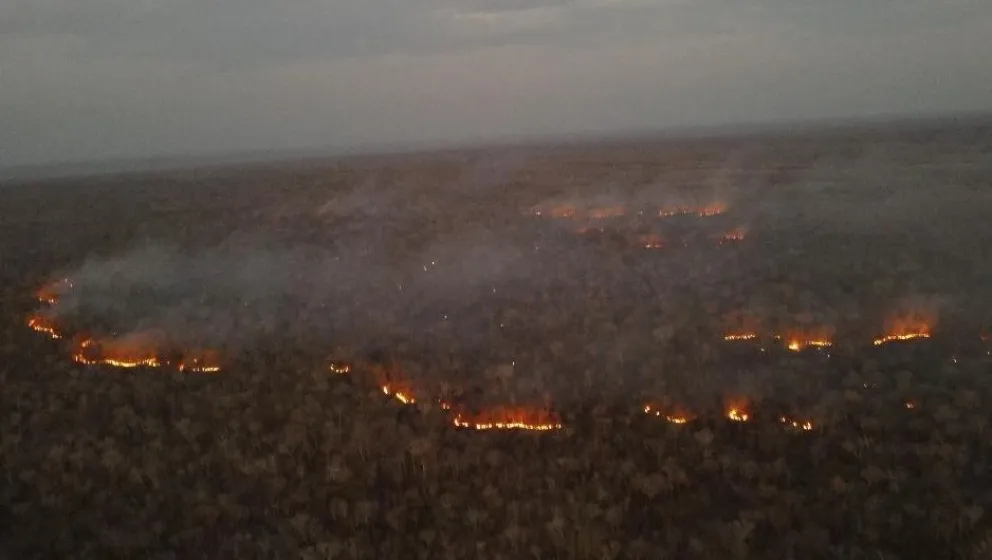 Uno de los incendios en Santa Cruz. Foto: Gobernación de Santa Cruz