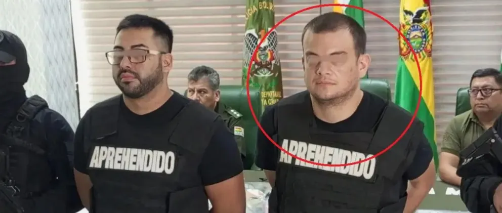 Lorgio Saucedo en una detención previa. FOTO: Red Unitel