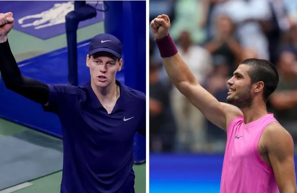 Sinner (izq.) y Alcaraz se volverán a enfrentar en una final. Fotos: EFE.