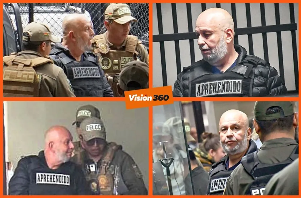 El exministro Arturo Murillo. Fotos: Min. de Gobierno y APG. Montaje: Visión 360 