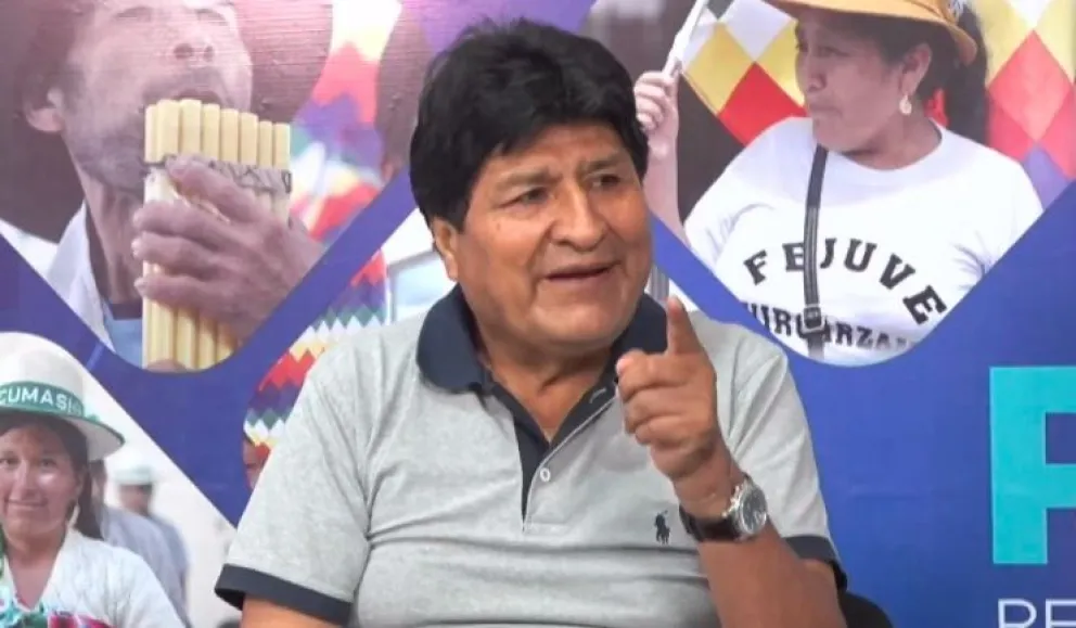 Evo Morales, durante su programa de este domingo. Foto: Captura de video 