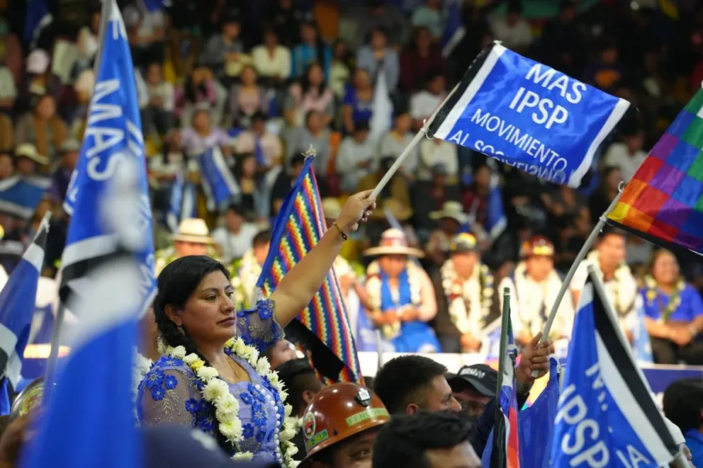 Un acto de campaña de MAS. Foto: Grover García 