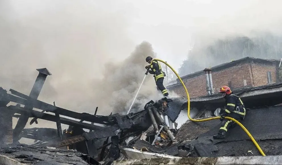 Un bombardeo ruso en la región de Jmelnitski, Ucrania. Foto: EFE