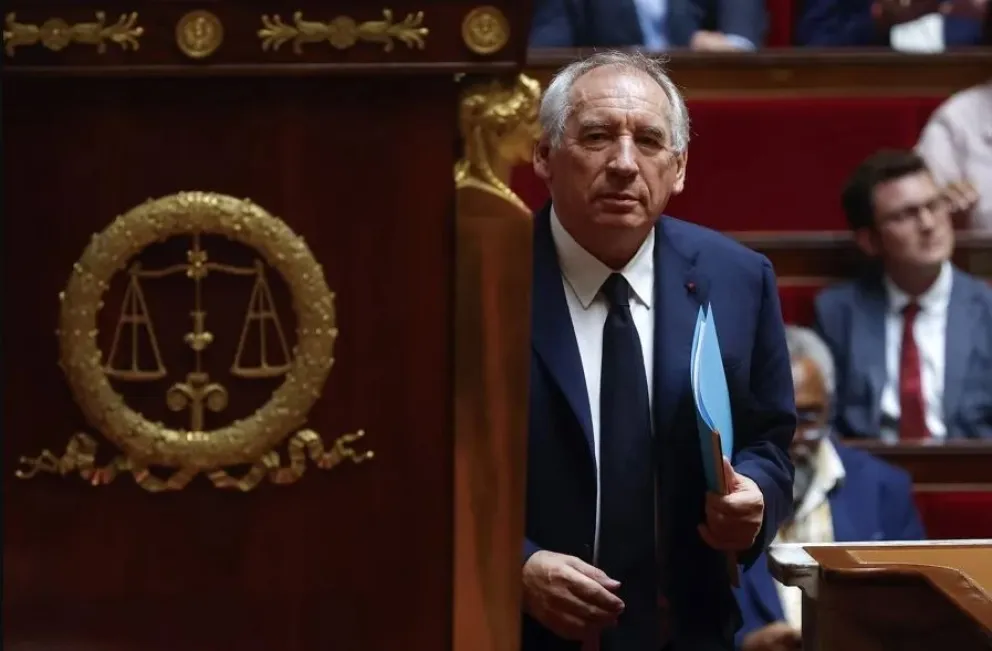 El primer ministro francés, François Bayrou, este lunes en París, Francia. Foto: EFE