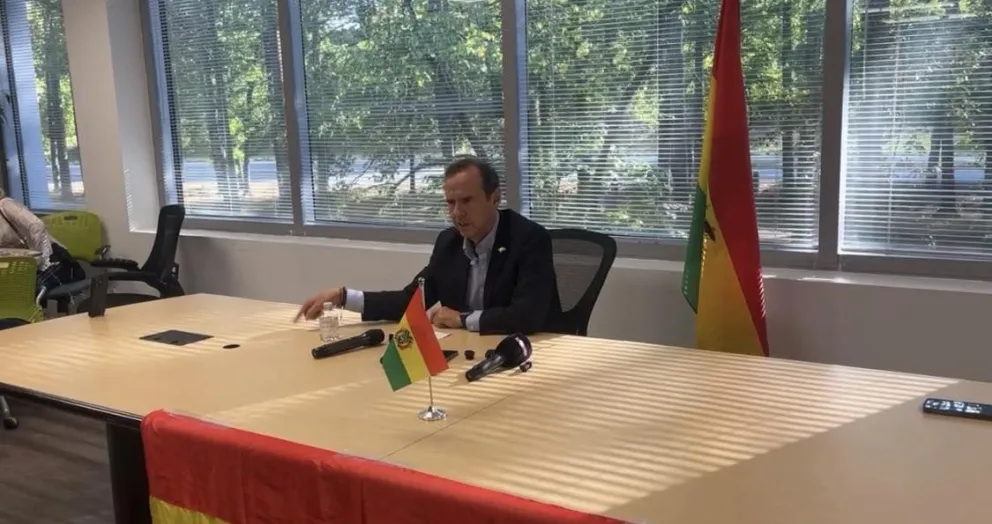 Tuto Quiroga durante su viaje a EEUU. Foto: Asuntos Centrales