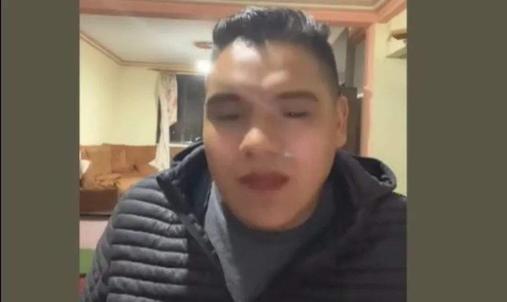 Pablo Callisaya y Eva Copa en una captura de video.