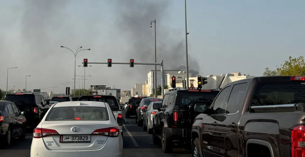 Explosiones en Doha, tras los ataques de Israel este martes. Foto: @FoxNews