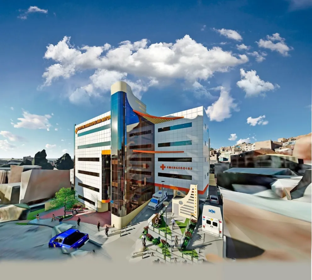 La construcción del Hospital Municipal de Segundo Nivel San Antonio lleva casi cinco años de retraso. Foto: RRSS
