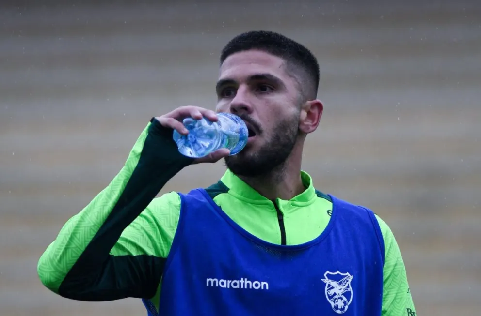 Melgar durante un entrenamiento con la Verde. Foto: FBF.