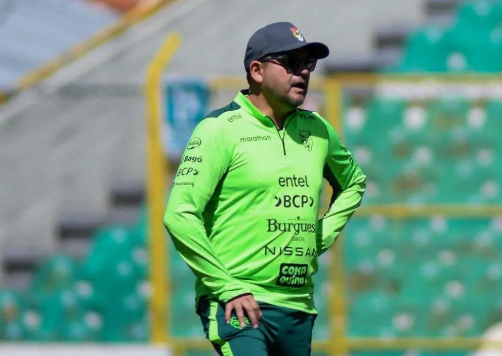Óscar Villegas, director técnico de la Selección boliviana. Foto: FBF