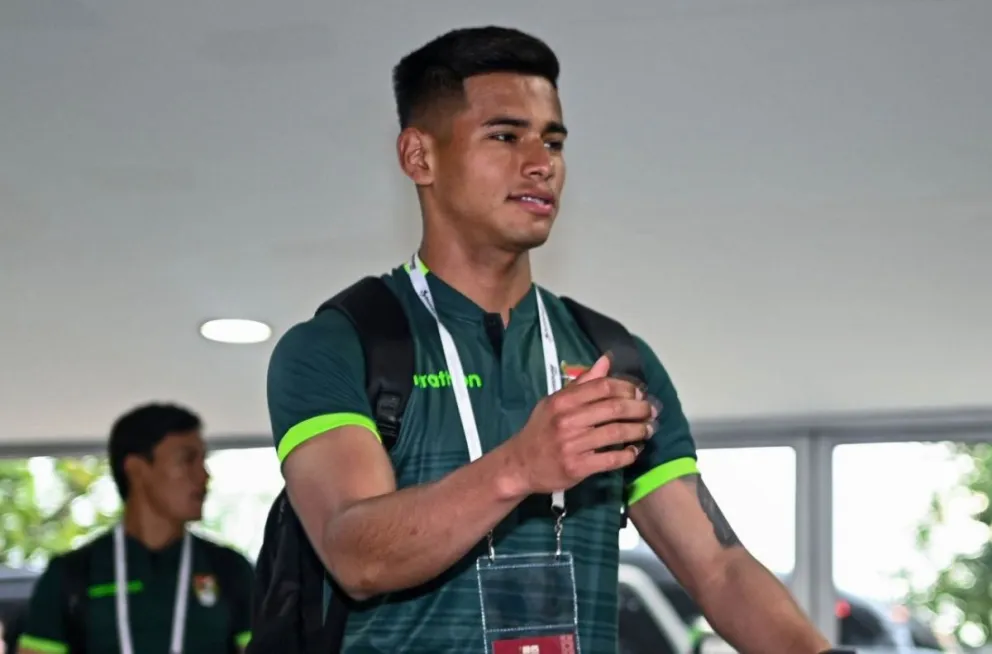 Rocha durante su convocatoria con la Selección. Foto: FBF.