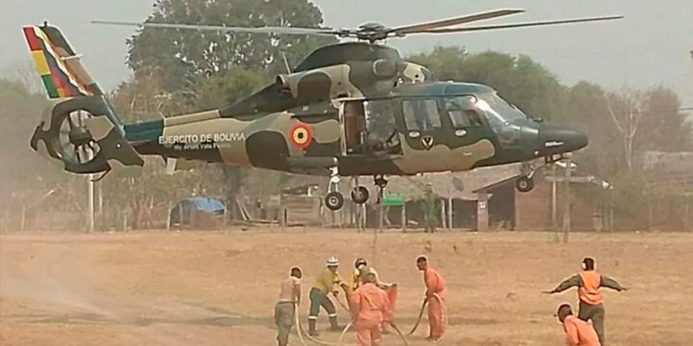 Un helicóptero utilizado para luchar contra incendios. FOTO: ABI