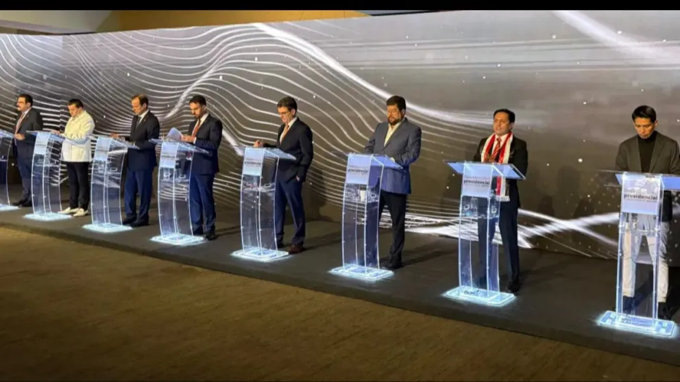 Primer debate de la primera vuelta de las elecciones presidenciales FOTO: ABI