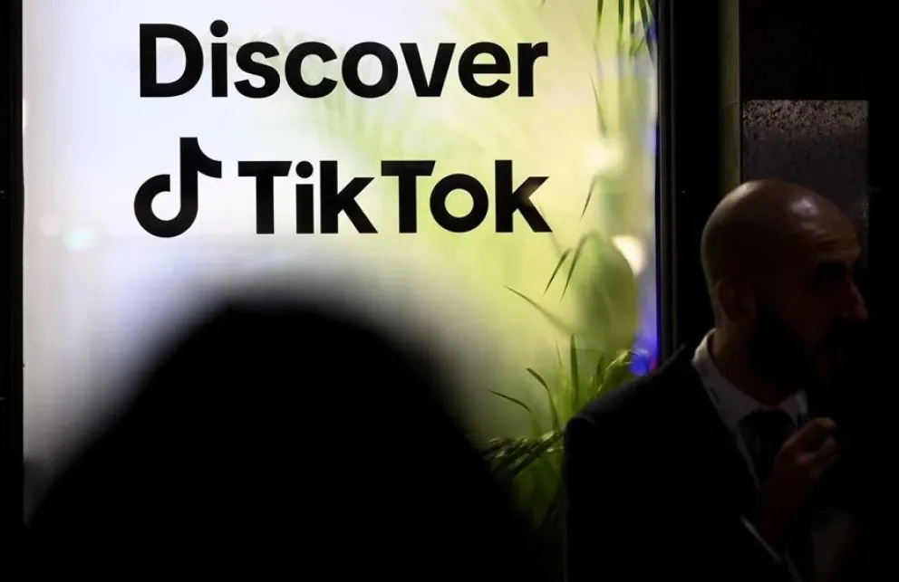 Un logo de TikTok en una imagen de archivo. Foto: EFE