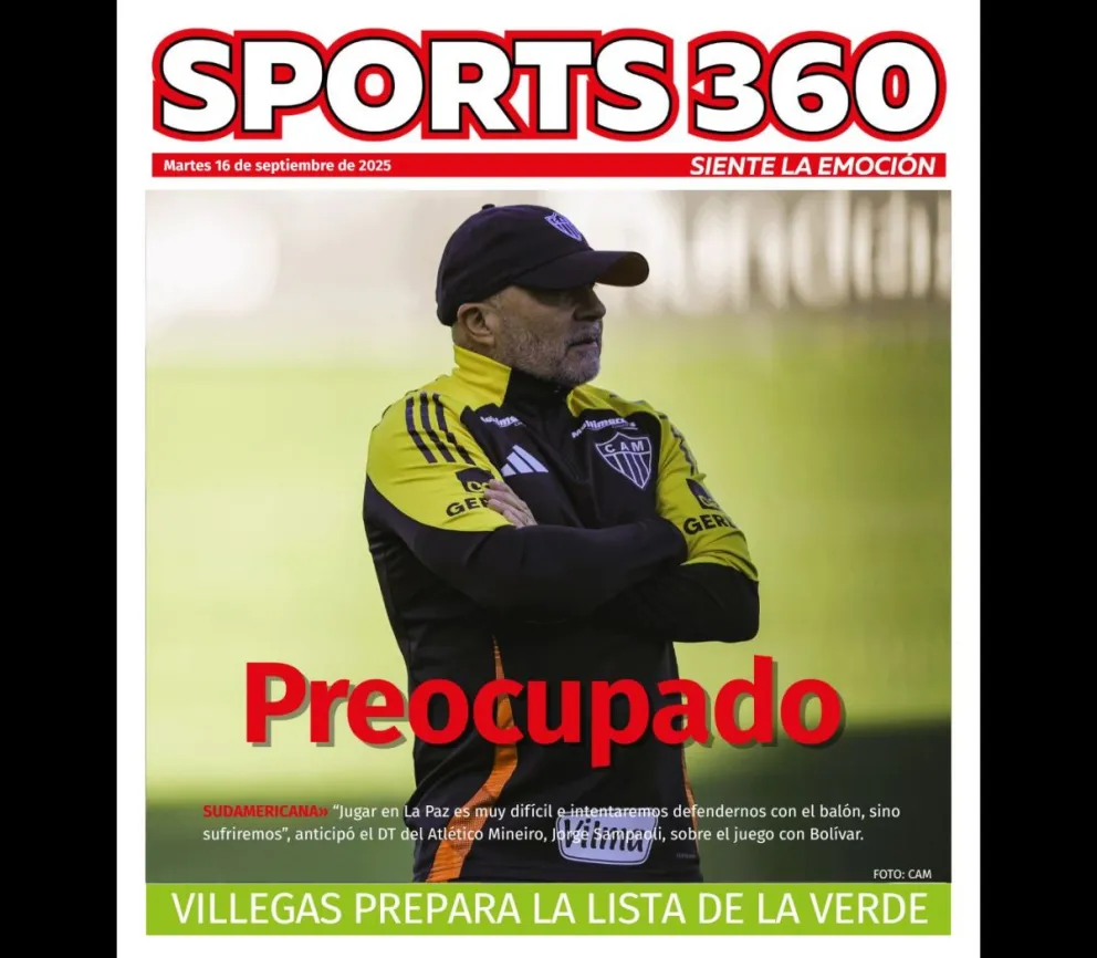 Sampaoli durante una práctica del club brasileño. Foto: Atlético Mineiro.