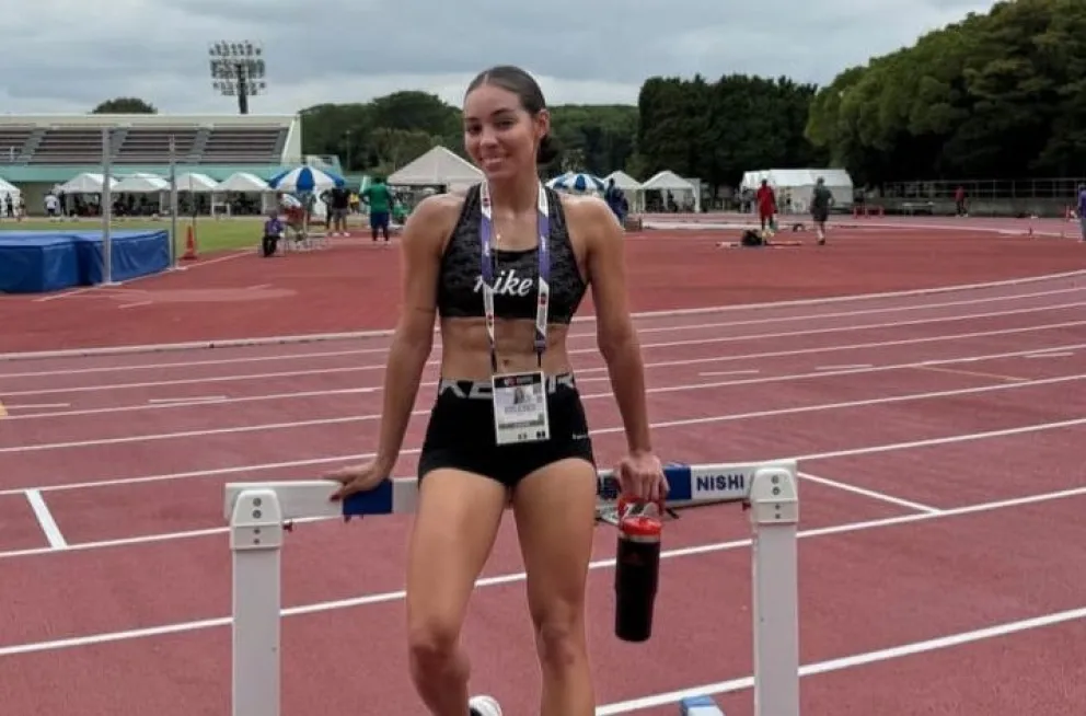 Delgadillo en la sede del evento. Foto: Alinny Delgadillo.