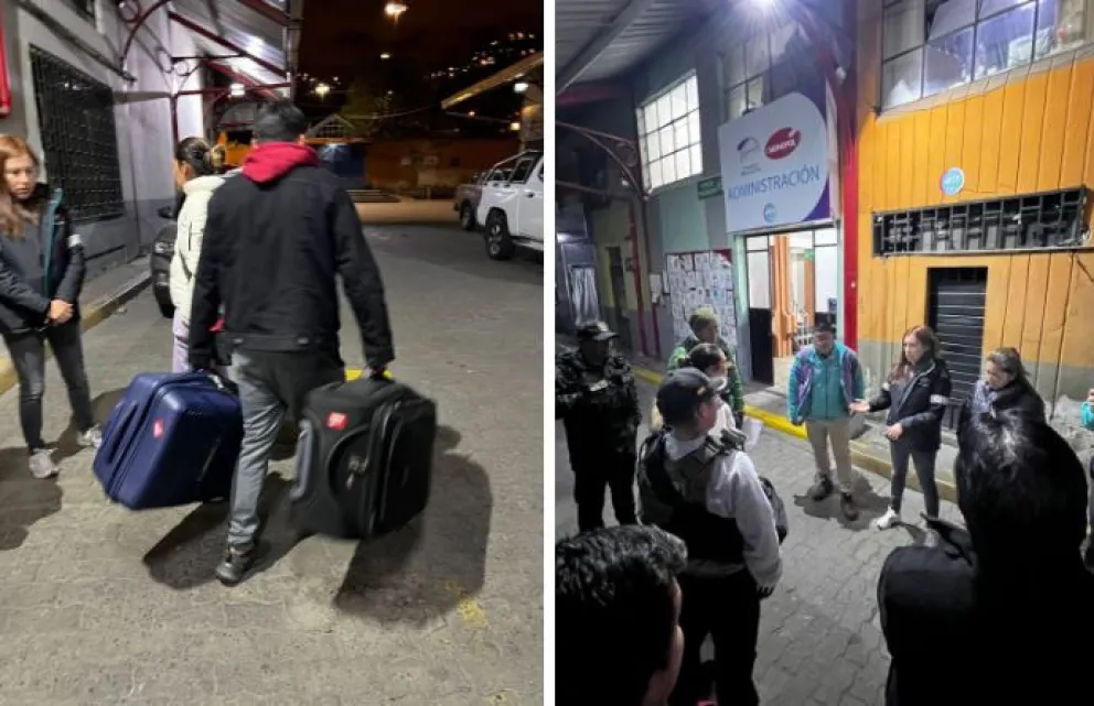 La Felcn investiga el caso de la maleta con droga. Foto: AMUN